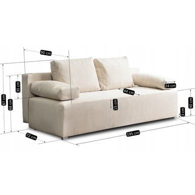 Диван MEBEL ELITE MARKO 195 см Беж фотография