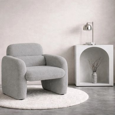 Кресло MEBEL ELITE TOGO Серый Букле фотография