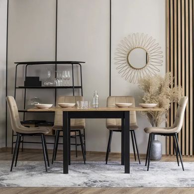 Стул бархатный MEBEL ELITE PERU Velvet, Бежевый фотография