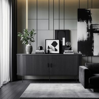 Комод MEBEL ELITE TRISH 180 Чорний фотографія