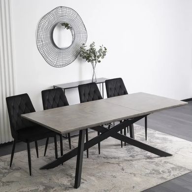 Стіл розкладний MEBEL ELITE HAMILTON 160(200)х90 Сірий бетон фотографія