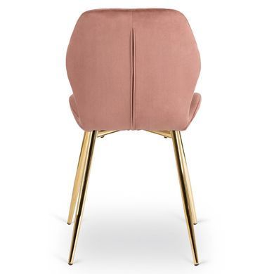 Стілець оксамитовий MEBEL ELITE IRYS Velvet Рожевий/золото фотографія