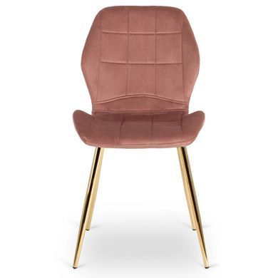 Стілець оксамитовий MEBEL ELITE IRYS Velvet Рожевий/золото фотографія