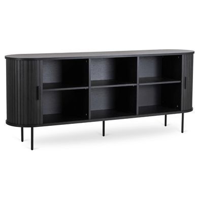 Комод MEBEL ELITE TRISH 180 Чорний фотографія