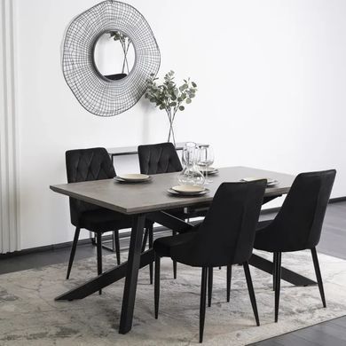 Стіл розкладний MEBEL ELITE HAMILTON 160(200)х90 Сірий бетон фотографія