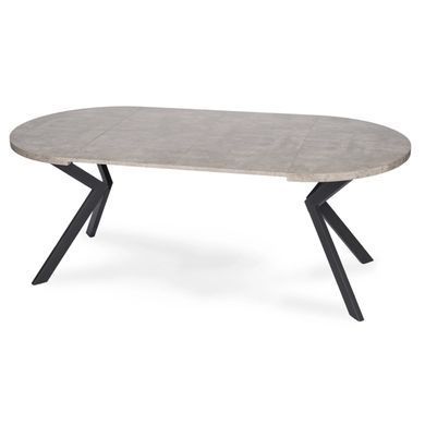 Стол раскладной круглый MEBEL ELITE DORIAN 80(160)х80 см Бетон фотография