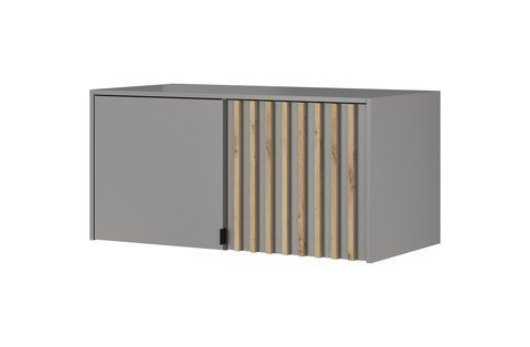 Тумба-надставка Perfect Home Нелли / Nelly 2D 2-дверная Серый/дуб артизан фотография