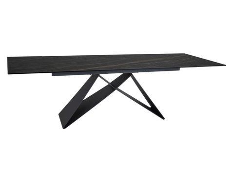 Стіл Обідній WESTIN CERAMIC Signal NOIR DESIRE 160(240)X90 Чорний Мат / Чорний Мат фотографія