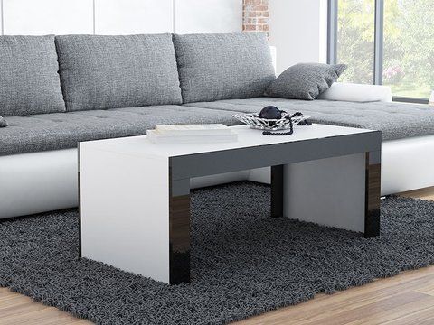 Журнальный столик TESS 120x60 Cama Белый Мат / Черный Глянец фотография