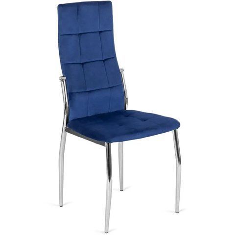 Стілець оксамитовий MEBEL ELITE MOLLY Velvet Темно-синій фотографія