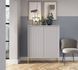 Комод високий Perfect Home Нова / Nova 2-дверний з золотими ніжками K104 Сірий фотографія