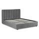 Кровать двуспальная бархатная 140x200 MEBEL ELITE MARI Velvet Серый