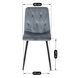 Комплект стіл розкладний MEBEL ELITE CLARK 120(160)х80 см Чорний +4 стільці ROBIN сірий