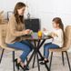 Стіл MEBEL ELITE LAUREN 60X60 Дуб рустик/ чорний