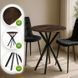 Стіл MEBEL ELITE LAUREN 60X60 Дуб рустик/ чорний