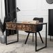 Письменный стол MEBEL ELITE ROSS 120 см Золотой рустик / Черный