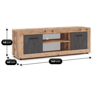 ТВ Тумба MEBEL ELITE BLAGO 140 Необработанный дуб фотография