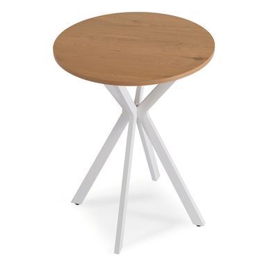 Стол MEBEL ELITE LAUREN 60X60 Дуб золотой/белый фотография