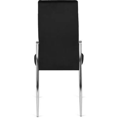 Стілець оксамитовий MEBEL ELITE MOLLY Velvet Чорний фотографія