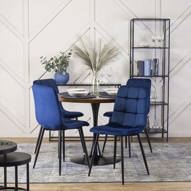 Стілець оксамитовий MEBEL ELITE PERU Velvet, Синій фотографія