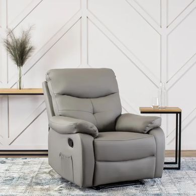 Масажне крісло MEBEL ELITE INTER екошкіра Сірий фотографія