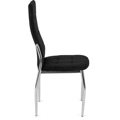 Стілець оксамитовий MEBEL ELITE MOLLY Velvet Чорний фотографія