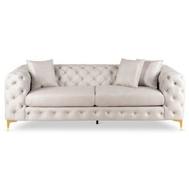 Диван MEBEL ELITE SORRENTO 3S Кремовое фотография