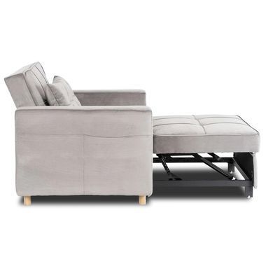 Крісло розкладне MEBEL ELITE SOLOR Velvet Сірий фотографія
