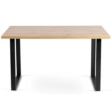 Стіл MEBEL ELITE GLOS 135х80 см Золотий дуб / Чорний фотографія