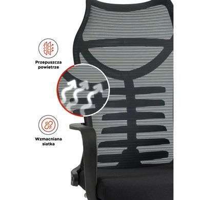 Стілець офісний обертовий MEBEL ELITE ACTON Чорний фотографія