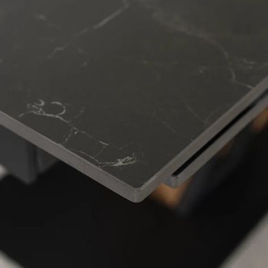 Стол раскладной MEBEL ELITE REX 160(220)х91 см Черный мрамор / Дуб фотография