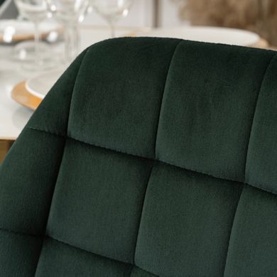 Стілець оксамитовий MEBEL ELITE LUCKY Velvet Зелений / Золотий фотографія