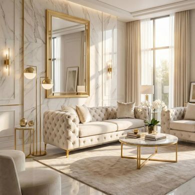 Диван MEBEL ELITE SORRENTO 3S Кремовое фотография