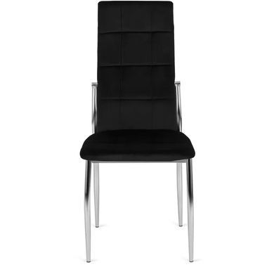 Стілець оксамитовий MEBEL ELITE MOLLY Velvet Чорний фотографія
