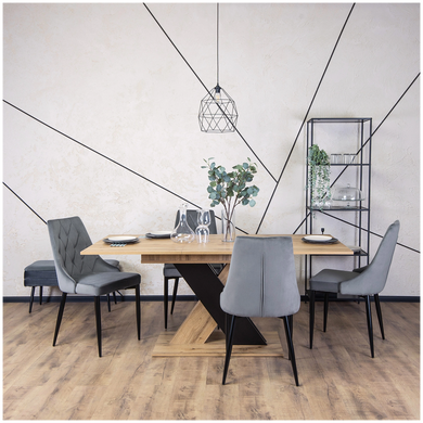 Стілець оксамитовий MEBEL ELITE CORK Velvet Сірий фотографія