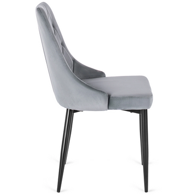 Стілець оксамитовий MEBEL ELITE CORK Velvet Сірий фотографія