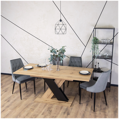Стілець оксамитовий MEBEL ELITE CORK Velvet Сірий фотографія