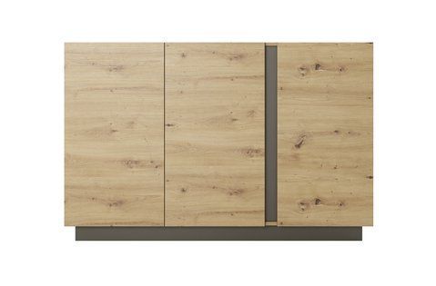 Комод Perfect Home Арко / Arco 3-дверный 3D/138 Дуб артизан/графит фотография