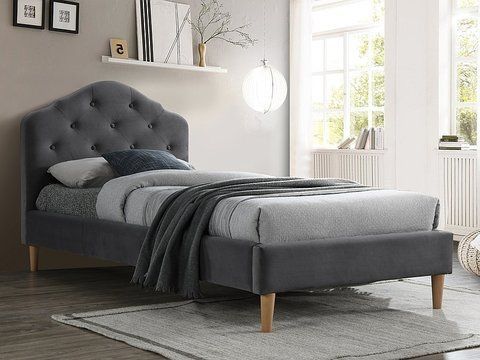 Кровать CHLOE VELVET Signal 90x200 Серый фотография