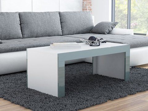 Журнальный столик TESS 120x60 Cama Белый Мат / Серый Глянец фотография