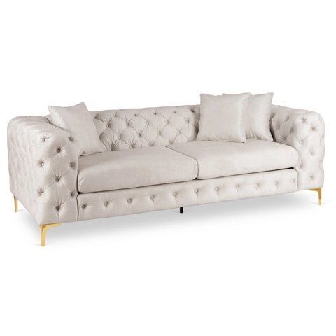 Диван MEBEL ELITE SORRENTO 3S Кремовий фотографія
