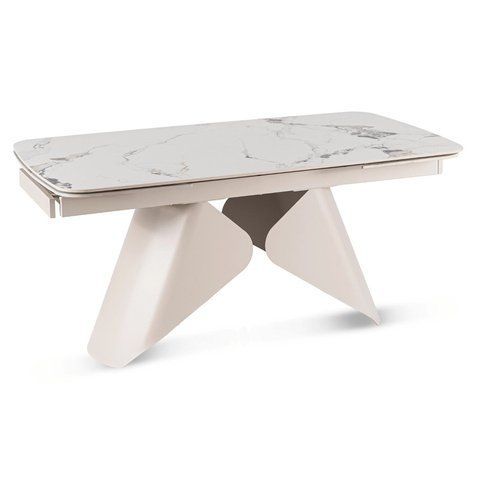 Стол раскладной MEBEL ELITE VERONA 160(240)х90 см Белый мрамор/Кашемир фотография