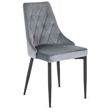 Стілець оксамитовий MEBEL ELITE CORK Velvet Сірий фотографія