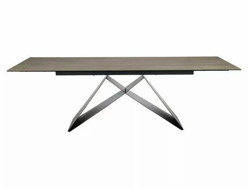 Стол Обеденный WESTIN CERAMIC Signal BRĄZ SABBIA 160(240)X90 Свет Коричневый Мат / Черный Мат фотография