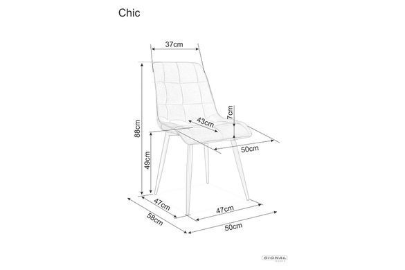 Стілець CHIC BREGO Signal Сірий фотографія