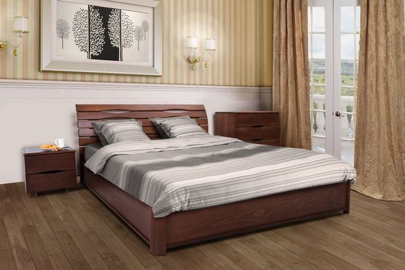 Ліжко Марія Люкс Мікс Меблі з ящиками 1600*2000 темн. горіх фотографія