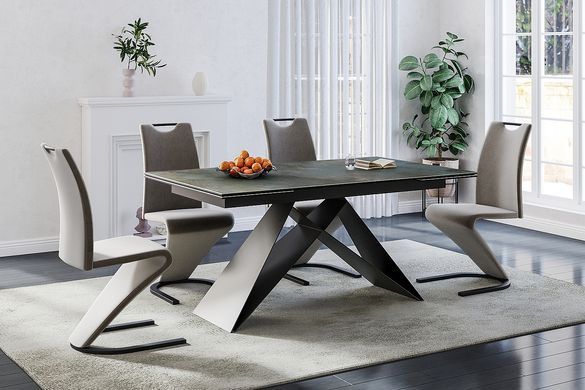 Стіл Обідній WESTIN CERAMIC Signal 160(240)X90 Бірюза / Чорний фотографія