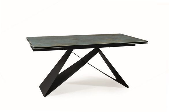 Стіл Обідній WESTIN CERAMIC Signal 160(240)X90 Бірюза / Чорний фотографія