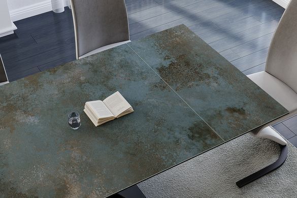 Стіл Обідній WESTIN CERAMIC Signal 160(240)X90 Бірюза / Чорний фотографія