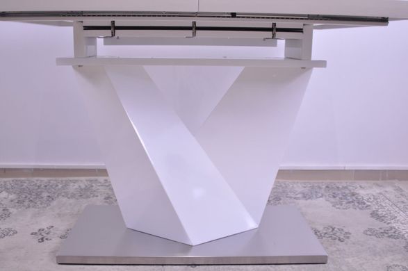 Cтол обеденный Alaras II Signal 160(220)x90 Эффект Камня Черный / Белый Лак фотография